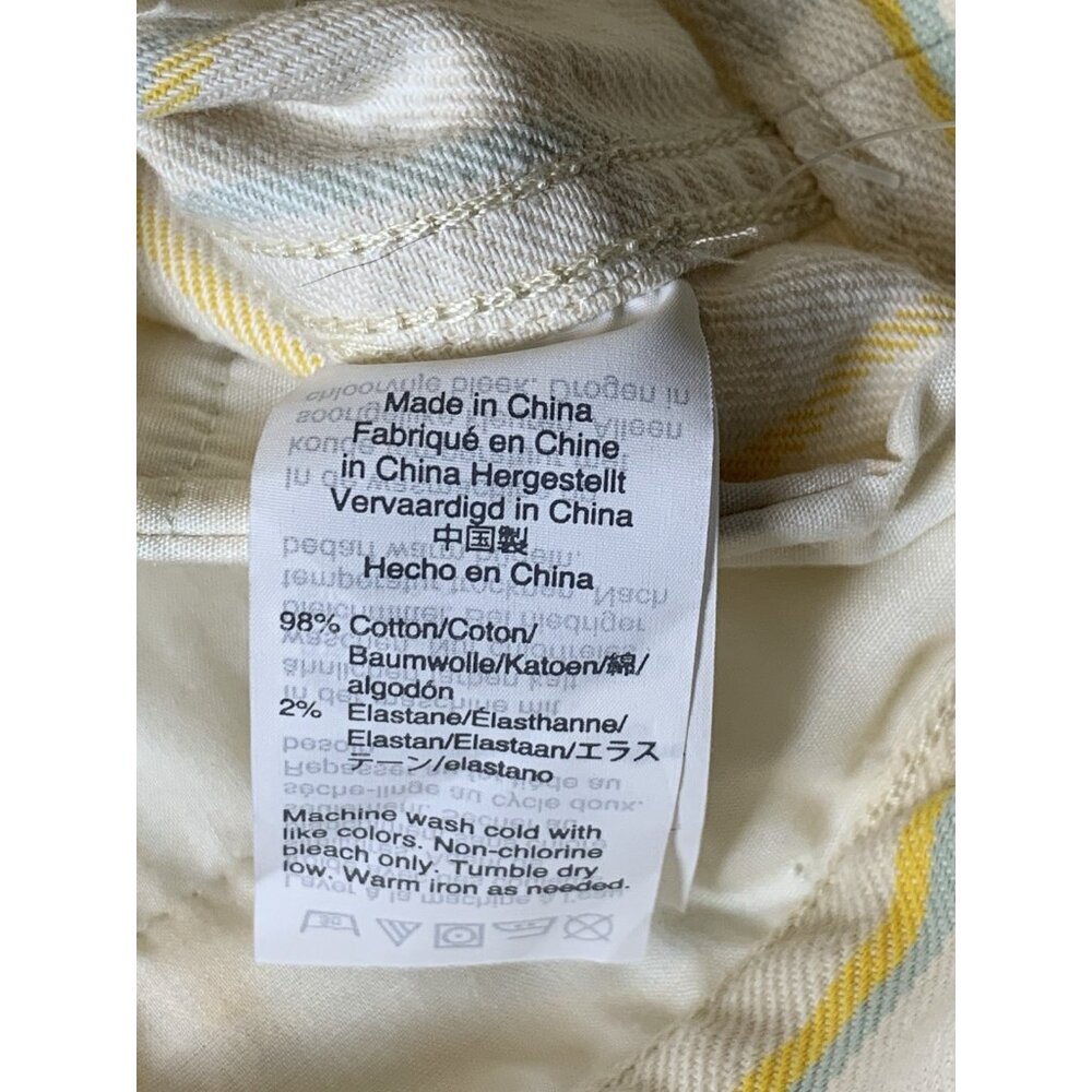 Madewell Women’s Size 37T Emmett Wide-Leg Crop Pants Warm Honeysuckle Stripe - Picture 7 of 11